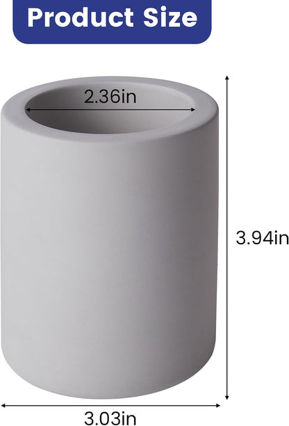 Drying Stone Toothbrush Holder, Diatomite Toothbrush Holders for Bathroom Counter, Quick Drying Electric Toothbrush and Toothpaste Holder Bathroom Organizer, Marble White