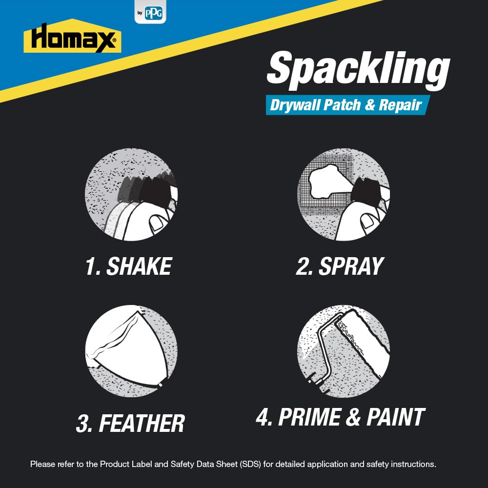 Homax 41072026734 Drywall Patch and Repair Kit, 4"x4" Wall Patch