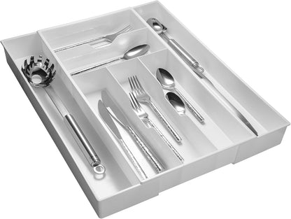 Dial Industries Expandable Kitchen Drawer Spice Jar Organizer Tray | Adjusts to fit narrow or wide cabinets, Keeps seasoning jars upright and visible, Great for pantry or cupboard storage