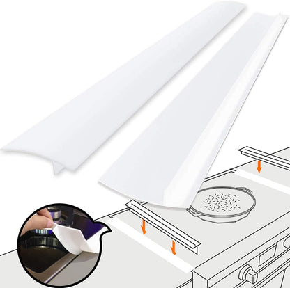 Silicone Gap Covers, (2 PCS) Silicone Stove Gap(21 Inches, Semi Clear) | Filler Stopper Kitchen Stove Gap Covers - Flexible Stoves Counter Gap Cover, Food Grade
