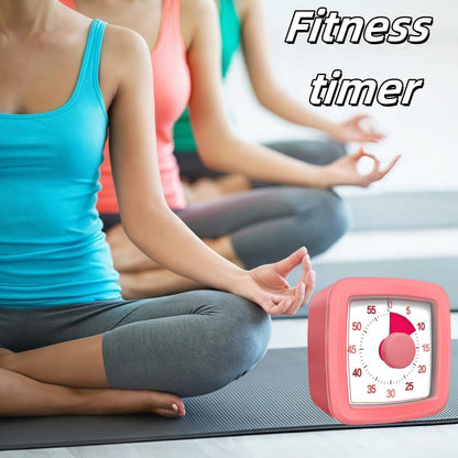 60 Minute Visual Timer for Kids and Adults, Non-Ticking 5.5 Inch Large Visual Countdown Timers for Classroom Desk, Kitchen Timer for Meeting, Working, Home and Cooking (White)