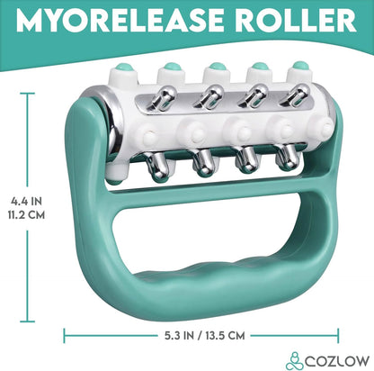 Handheld Lymphatic Drainage Massager - May Reduce Appearance of Cellulite | Cozlow manual massage tool w/ 7 rolling balls, helps support lymph system care, promotes healthy circulation & smoother skin