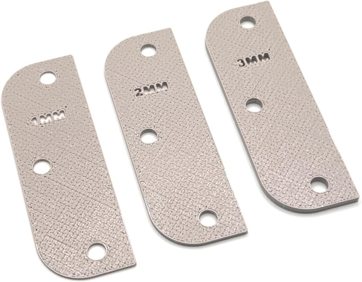 Door Hinge Shims (Set of 3) Hinge Spacer for Interior and Exterior Door Alignment - for 3.5", 4" and 4.5" Standard Hinges (3mm Thick, White, 3.5-inch)