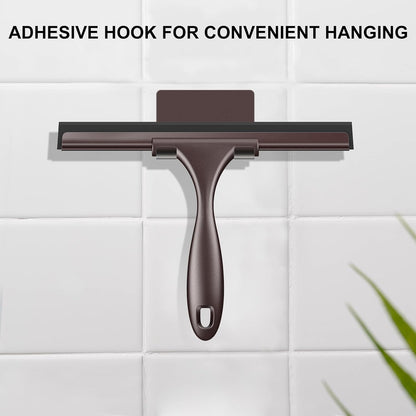 SetSail Squeegee for Shower Glass Door, 10 Inches, Black | Stainless Steel Shower Squeegee for Glass Doors, All-Purpose Window Squeegee for Shower Mirror Bathroom Car Window Cleaning