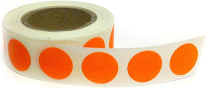 Blank Color Coding Stickers, Writable Surface â€“ 500 Permanent Labels per Roll (Yellow Fluorescent, 1.5" Circle)