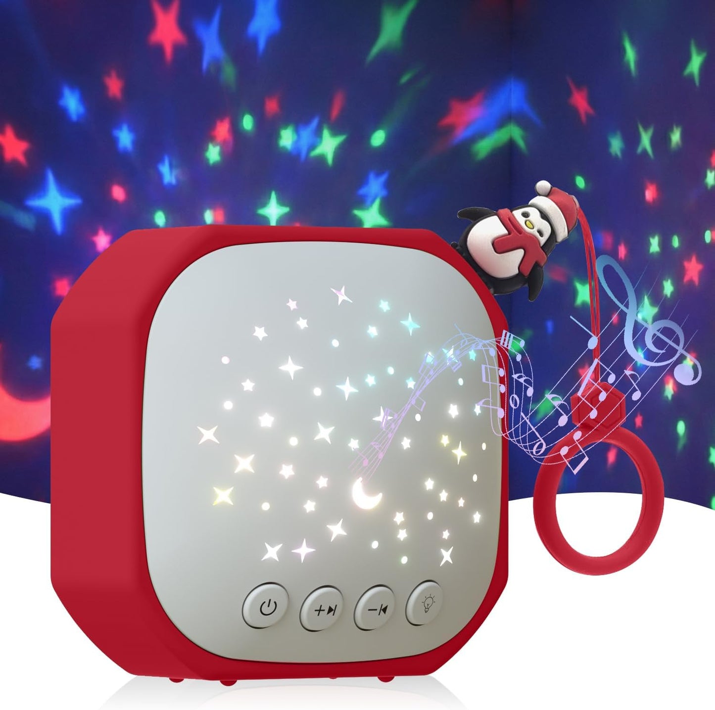 White Noise Sound Machine Baby with Star Projector | Portable Sleep Aid Lullaby Music for Baby Sleeping | Soothing Sound Machine for Nursery, Car Travel, Bedroom Crib, Kids Gifts (Puppy)