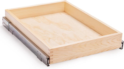 32''W x 21''D x 3''H Pull Out Cabinet Drawer Soft Close Slide Out Wood Organizer for Kitchen, Finished, Bottom and Side Assembly (Wood Drawer Part Width is 31inch)