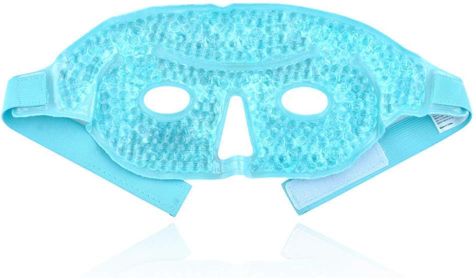 Ice Face Eye Mask for Woman Man,Hot or Cold Gel Face Ice Mask Reusable