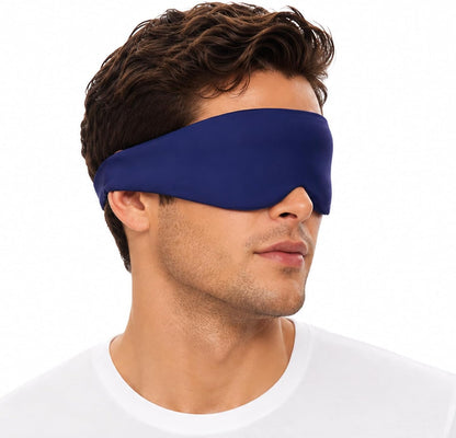 ALASKA BEAR Memory Foam Sleep Mask, Contoured Eye Cups for Women Men, Blue