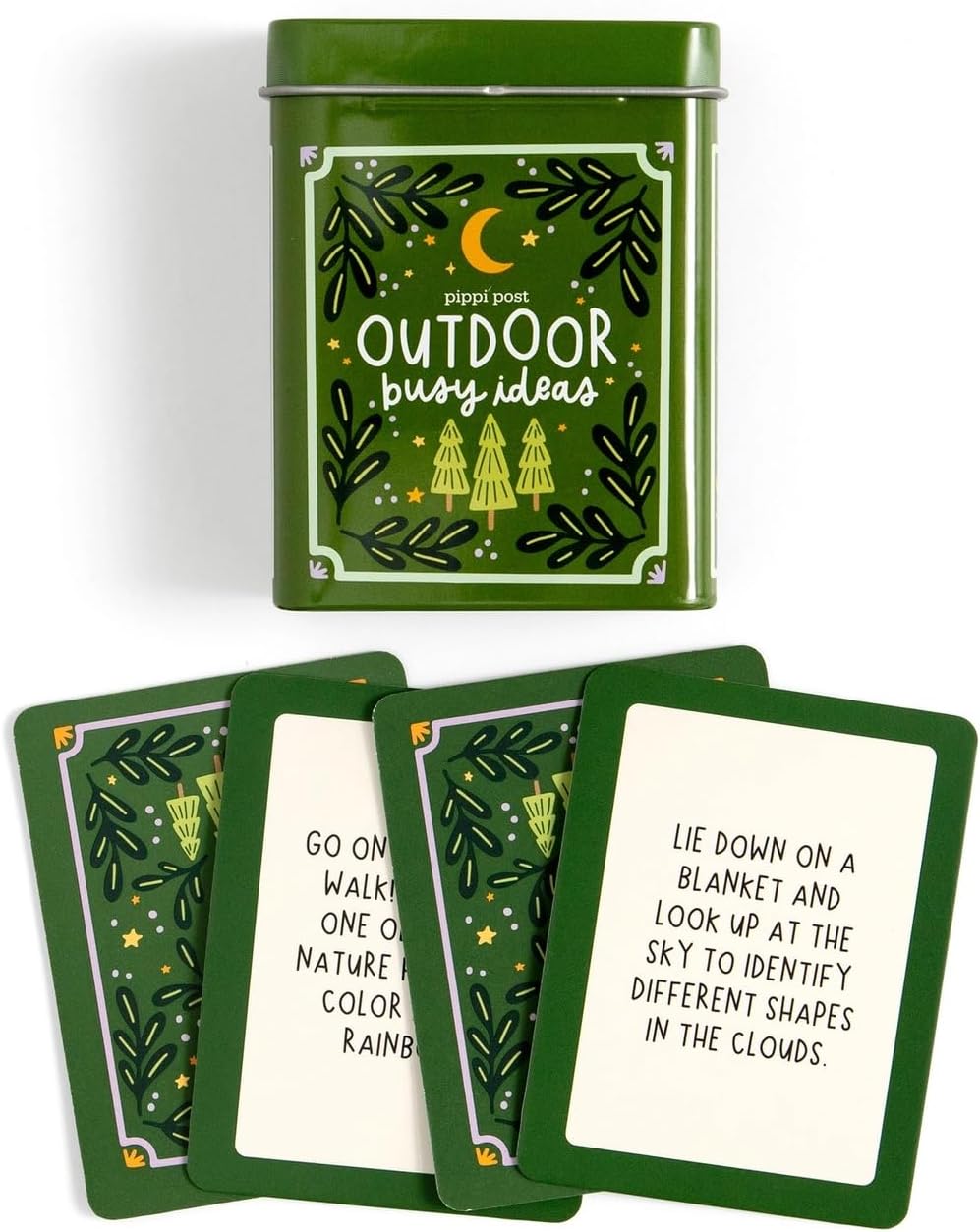 Pippi Post Indoor Busy Ideas Activity Cards & Tin, 50 Screen-Free Prompts