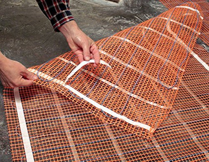 SunTouch TapeMat Electric Radiant Floor Heating Mat, Orange, 120V, 10 Sq Ft
