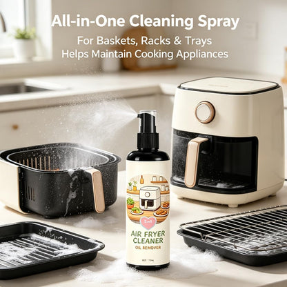 2-in-1 Air Fryer Cleaner and Degreaser Spray, Fast-Acting (1PCS) | Fast and Powerful Oil-Removing Spray, Instantly Dissolves Baked-On Grease, For Air Fryer Baskets, Racks, And Trays