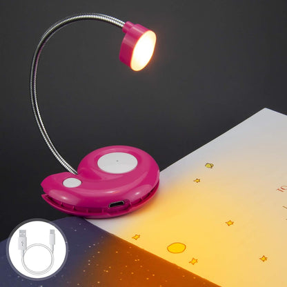 Kids Rechargeable Book Light, Clip on Reading Light for Kid, Kids Reading Lights, Amber Book Light for Reading in Bed, 2 Lighting Modes, Blue Light Blocking, Bookmark Light for Bookworms-Green