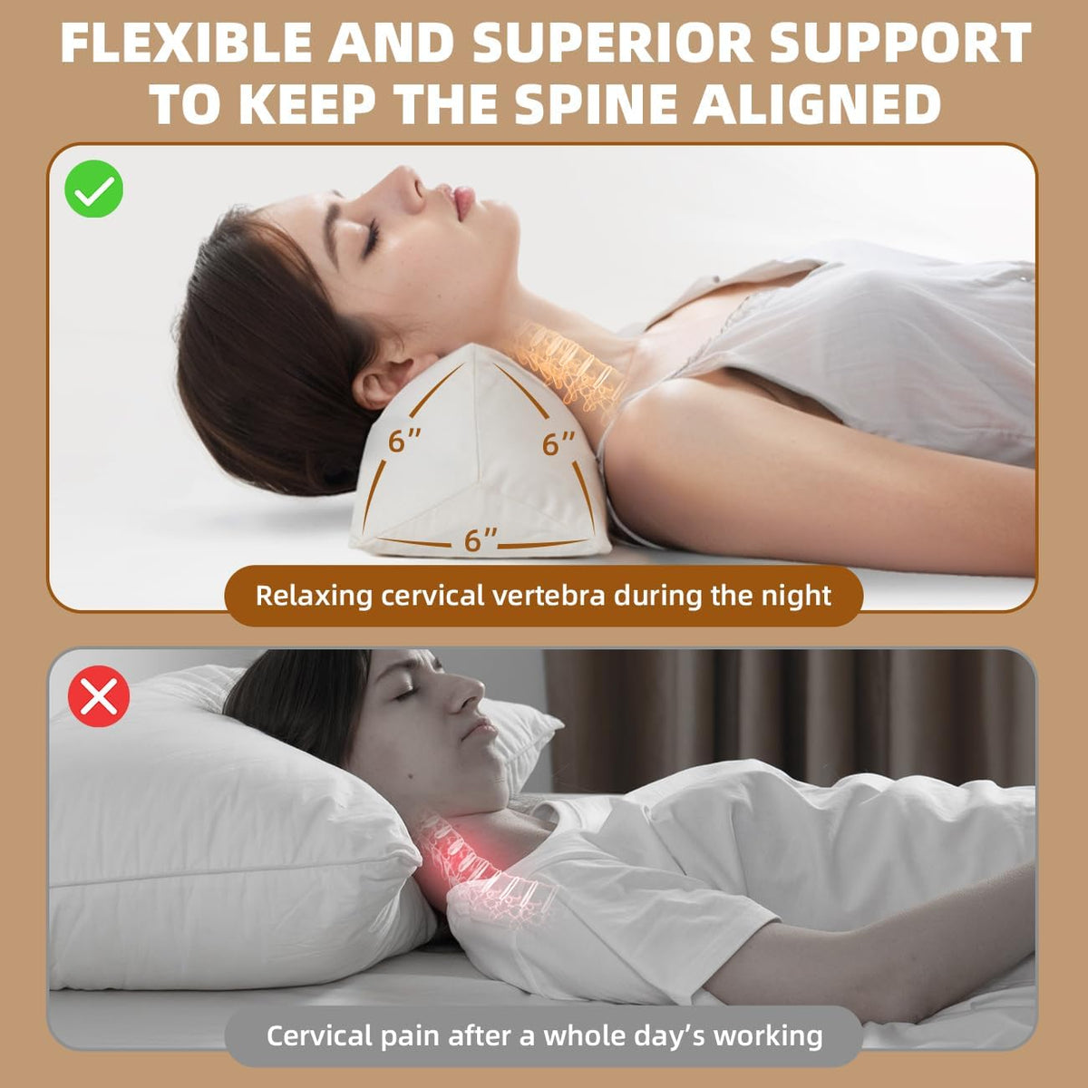 Adjustable Buckwheat Neck Pillow - Cervical Roll to Relieve Tension