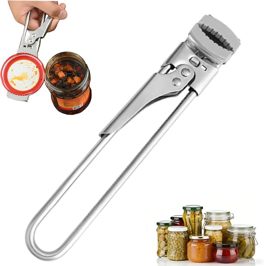 2026 New Upgrade Jar Opener for Weak Hands, Adjustable Stainless Steel can Opener，Multifunctional Can & Bottle Lid Gripper Bottle Opener with Handle, Kitchen Tool for Seniors and Kids (1PCS)