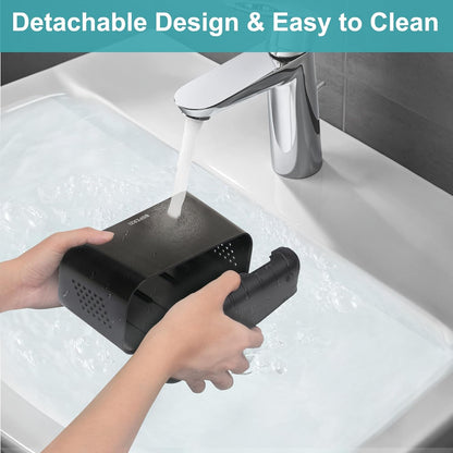 Boperzi Toothbrush and Toothpaste Holder Drainage for Bathroom Countertop with Adjustable Dividers, Large Toothpaste Caddy Organizer Storage Rustic Decor Set Anti-Slip for Shower,Family,Kids Gray