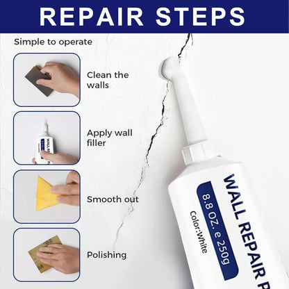 (2PCS) Efficient Drywall Repair Kit with Scraper, 2026 New Quick Drying Wall Mending Agent for Holes & Cracks Nail Holes, Multi-Functional Drywall Patch Paste Repair Kit for DIY Home Fix
