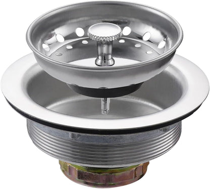 ZM Kitchen Sink Basket Strainer with Stopper, 3-1/2” Drain