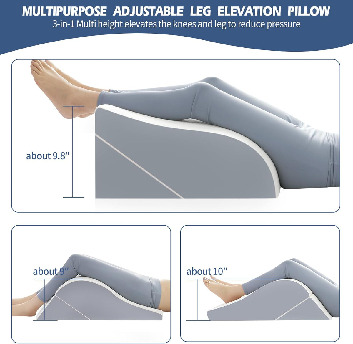 Simpledad Wedge Pillow for Sleeping, Orthopedic Bed Wedge Pillow Set