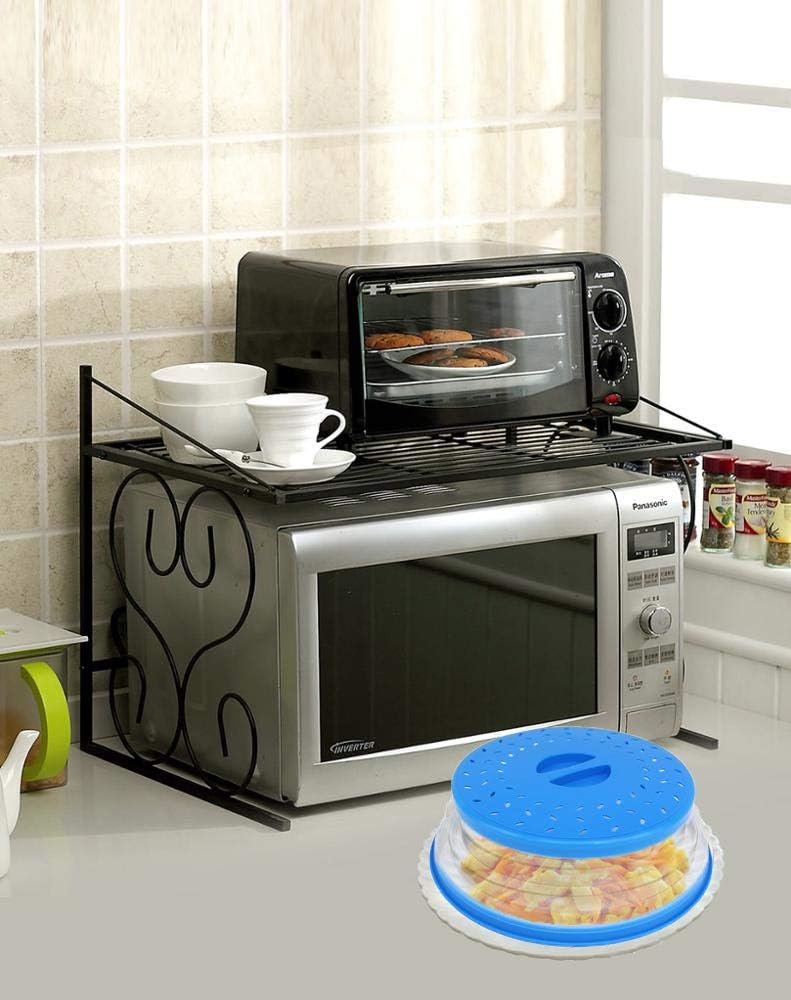 Collapsible Microwave Splatter Cover Microwave Cover for Food with Steam Vent Dishwasher-safe BPA-Free (Grey)
