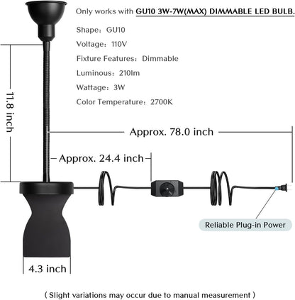 Solfres Patented Innovative Design Headboard Reading Light. No Drilling Golden Book Light for Bedtime Reading. Dimmable LED Book Reading Lamp with Bulb. Movable & Flexible, Black