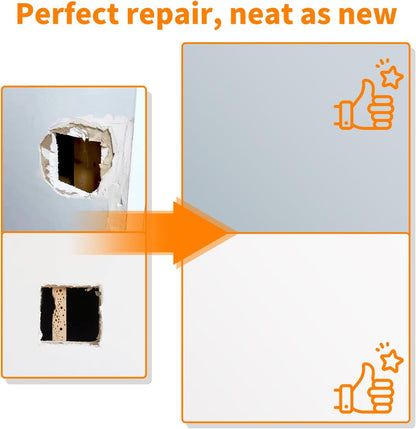 Wall Repair Patch Kit, 15 Pieces Aluminum Self-Adhesive Mesh Repair Patches for Drywall, Multiple Large Small Sizes 2/4/6/8 Inch Drywall Hole Repair Kit, Permanently Repairs Damaged Walls and Ceilings