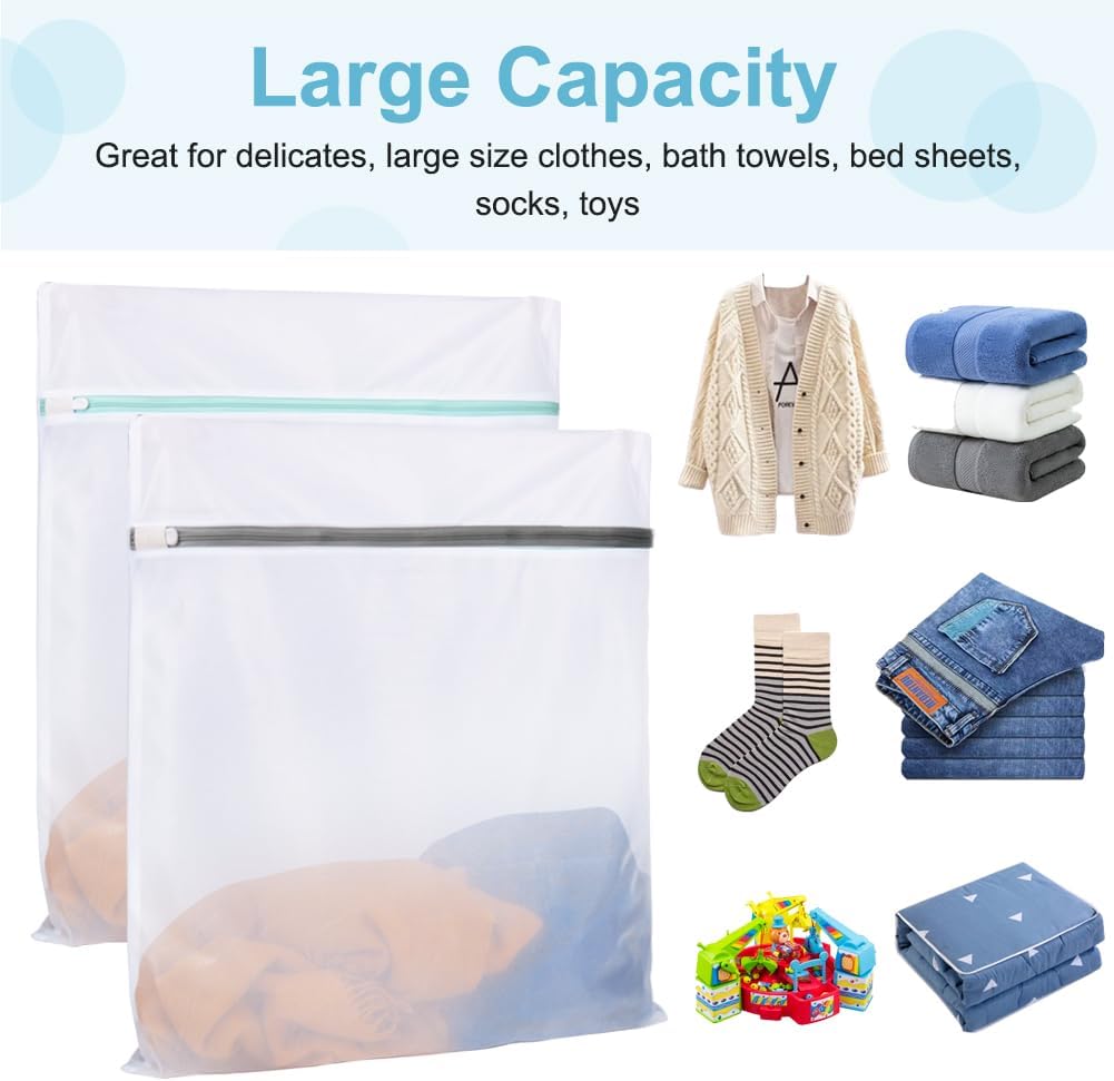 Tenn Well 3Pcs Mesh Laundry Bags For Shoes Sneakers Fits Size 12 | Mesh bags for trainers, tennis shoes, slippers, washing machine safe