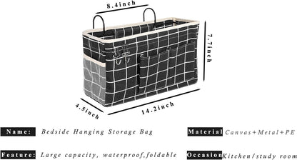Bunk Bed Organizer, Bedside Caddy Hanging Bed Organizer Storage Bag With Pockets, for College Dorm Rooms Bed, Hospital Bed, Baby Bed Rails,Fishing Chair 14.2 * 4.5 * 7.7inch,Flower
