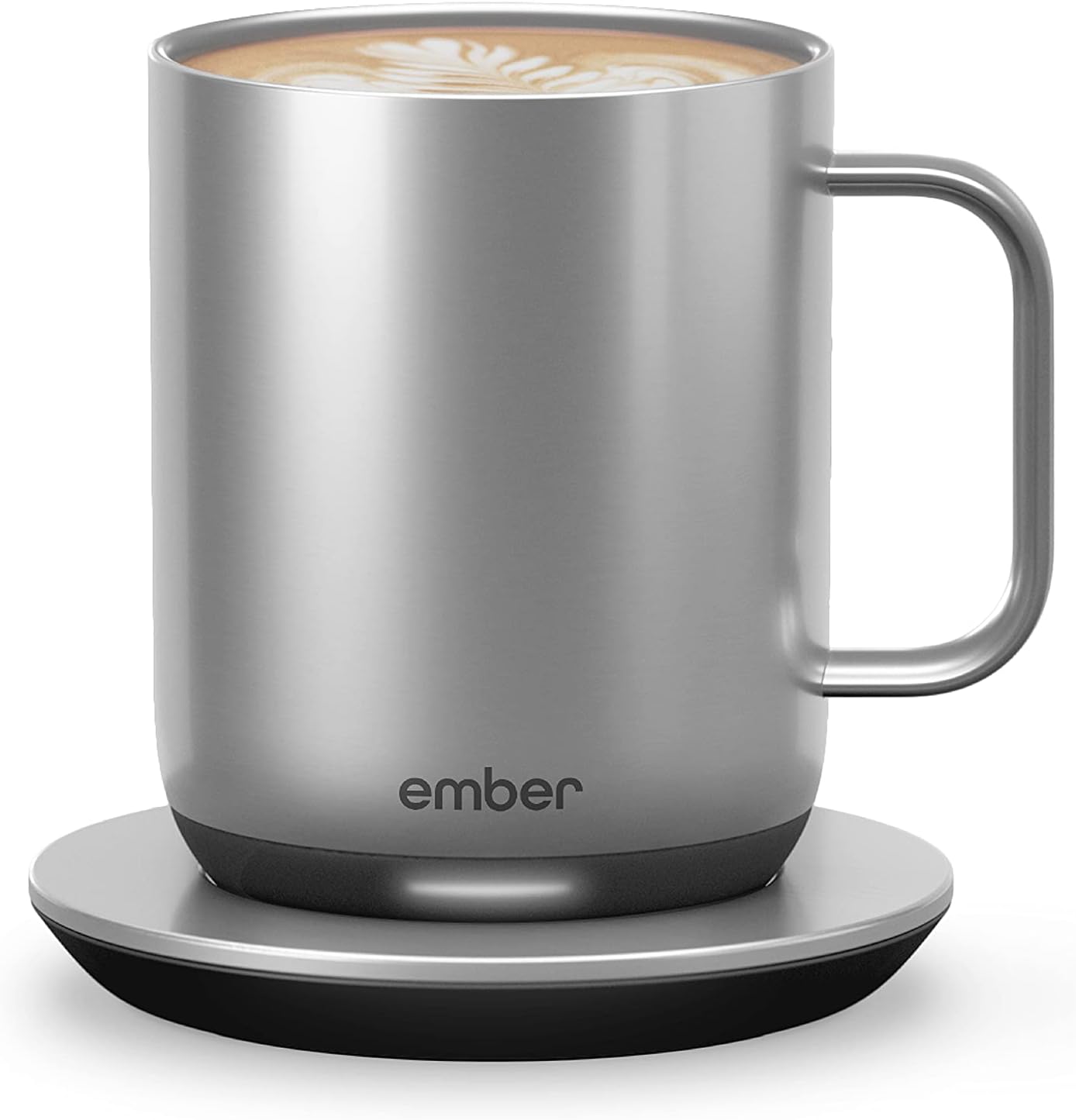 Ember Temperature Control 14oz Smart Mug 2, App-Controlled and Rechargeable Heated Coffee Cup Warmer with Intelligent LED Display, Sage Green.