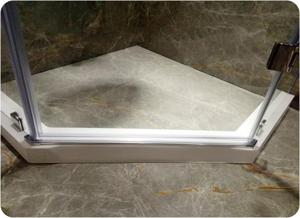 Frameless Glass Shower Door Sweep for 3/8" Glass, Bottom Seal with Drip Rail, 27.5" Long