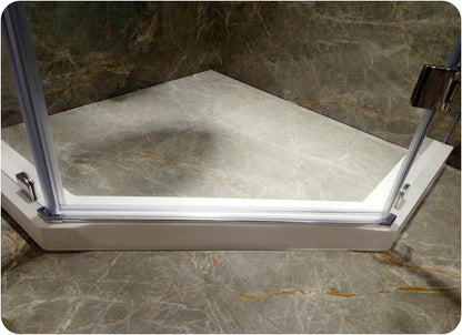 Frameless Glass Shower Door Sweep for 3/8" Glass, Bottom Seal with Drip Rail, 27.5" Long