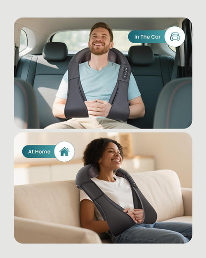Shiatsu Neck & Shoulder Massager with Heat, Deep Tissue Back Massager