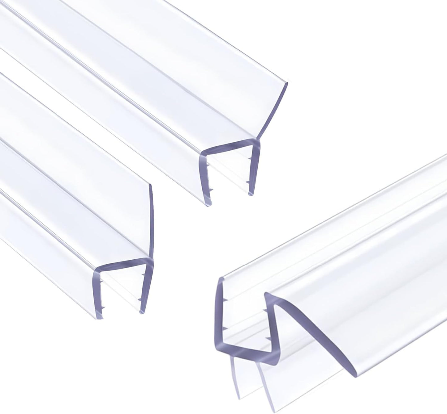 Shower Door Bottom Seal Strip 36 inches, 1/2" (12mm) Glass, 1 Pack | Frameless Shower Sweep Seal, Ultra Clear, Transparent, Polycarbonate