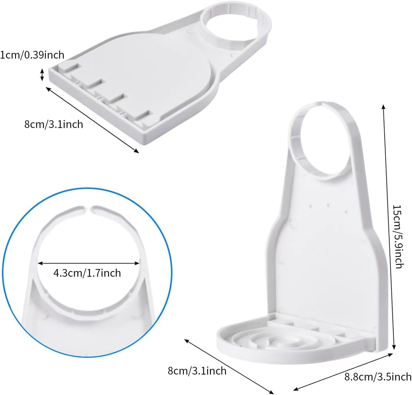 2 Pack Laundry Detergent Holder with Drip Catcher Tray | Laundry Soap Dispenser, Laundry Room Organization and Storage