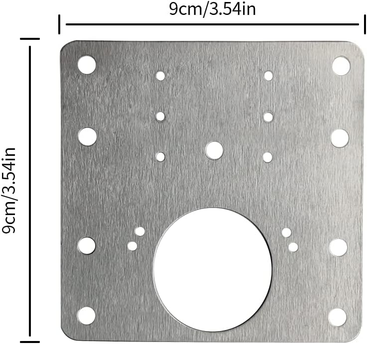 4 PCS Hinge Repair Plate,Stainless Steel Fix The Hinge Side Plate Repair Piece with Mounting Screws for Wood, Furniture, Shelves, Cabinet