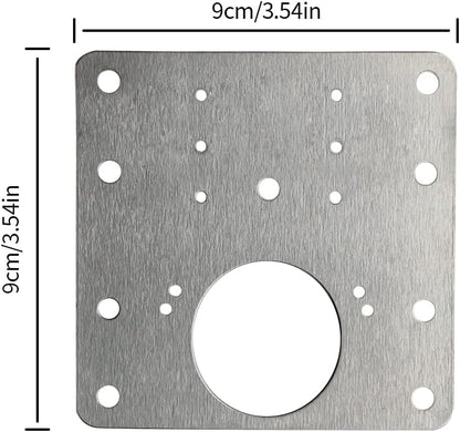4 PCS Hinge Repair Plate,Stainless Steel Fix The Hinge Side Plate Repair Piece with Mounting Screws for Wood, Furniture, Shelves, Cabinet