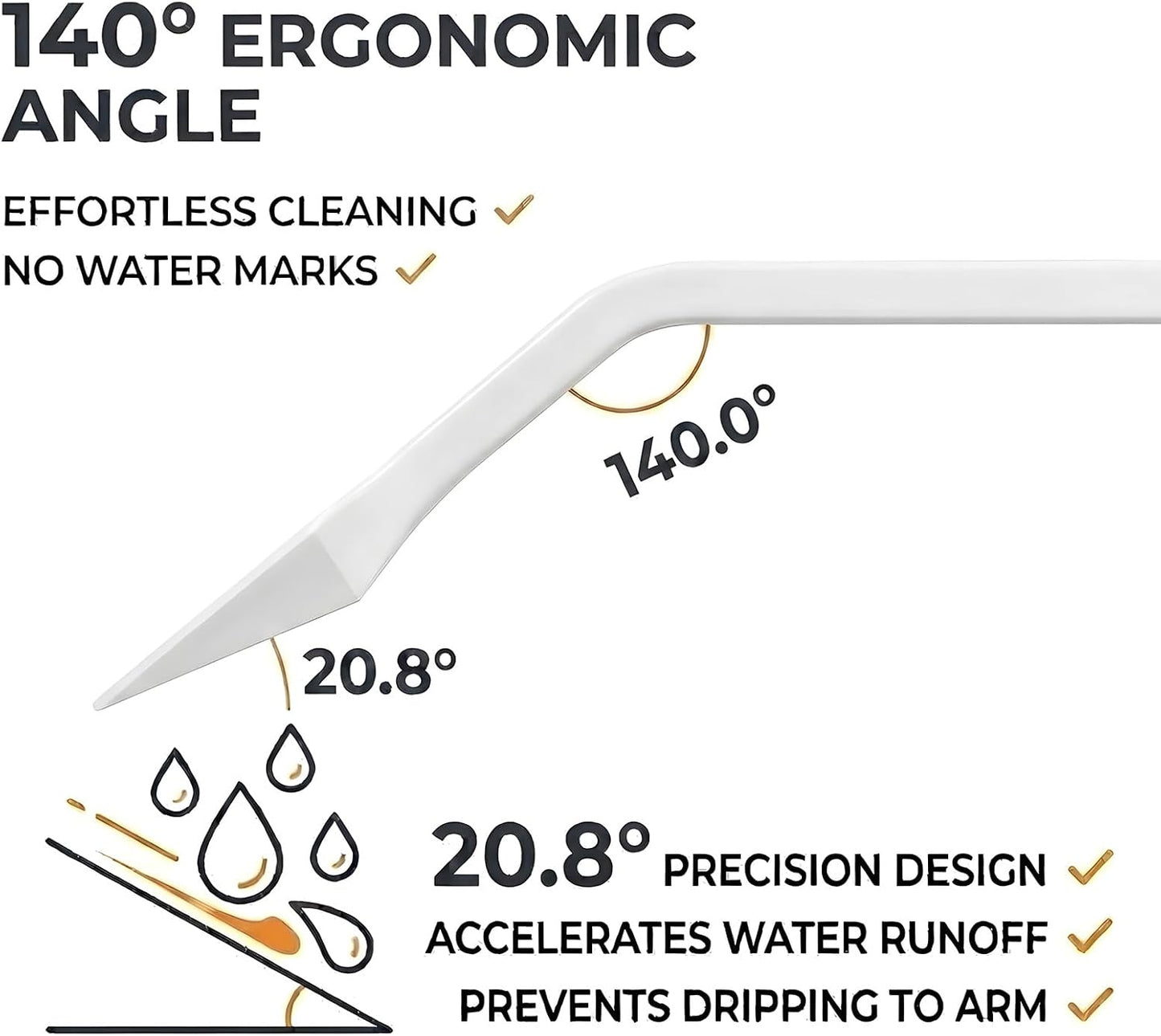 Bathroom Glass Shower Door Squeegee, Silicone & Metal, Black, 10"W x 9.2"L | Effortless, Time-Saving, Rustproof, Flexible, High Quality, Efficient, Cost-Effective, Multi-Functional, Wear-Resistant