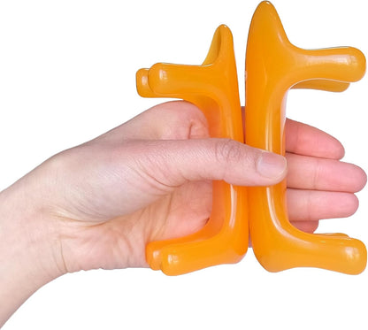 Trigger Point Massage Tool for Full Body Use. 2 Pack. | Handheld 4-Leg Pressure Point Massager for Muscle Knots Deep Tissue Myofascial Release Pain Relief Rehab. Durable Resin