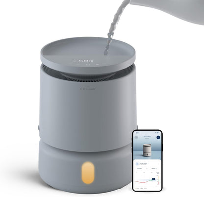 BLUEAIR 3.8L Top-Fill Humidifiers for Bedroom, 1 Gal, DreamWell H38i Grey