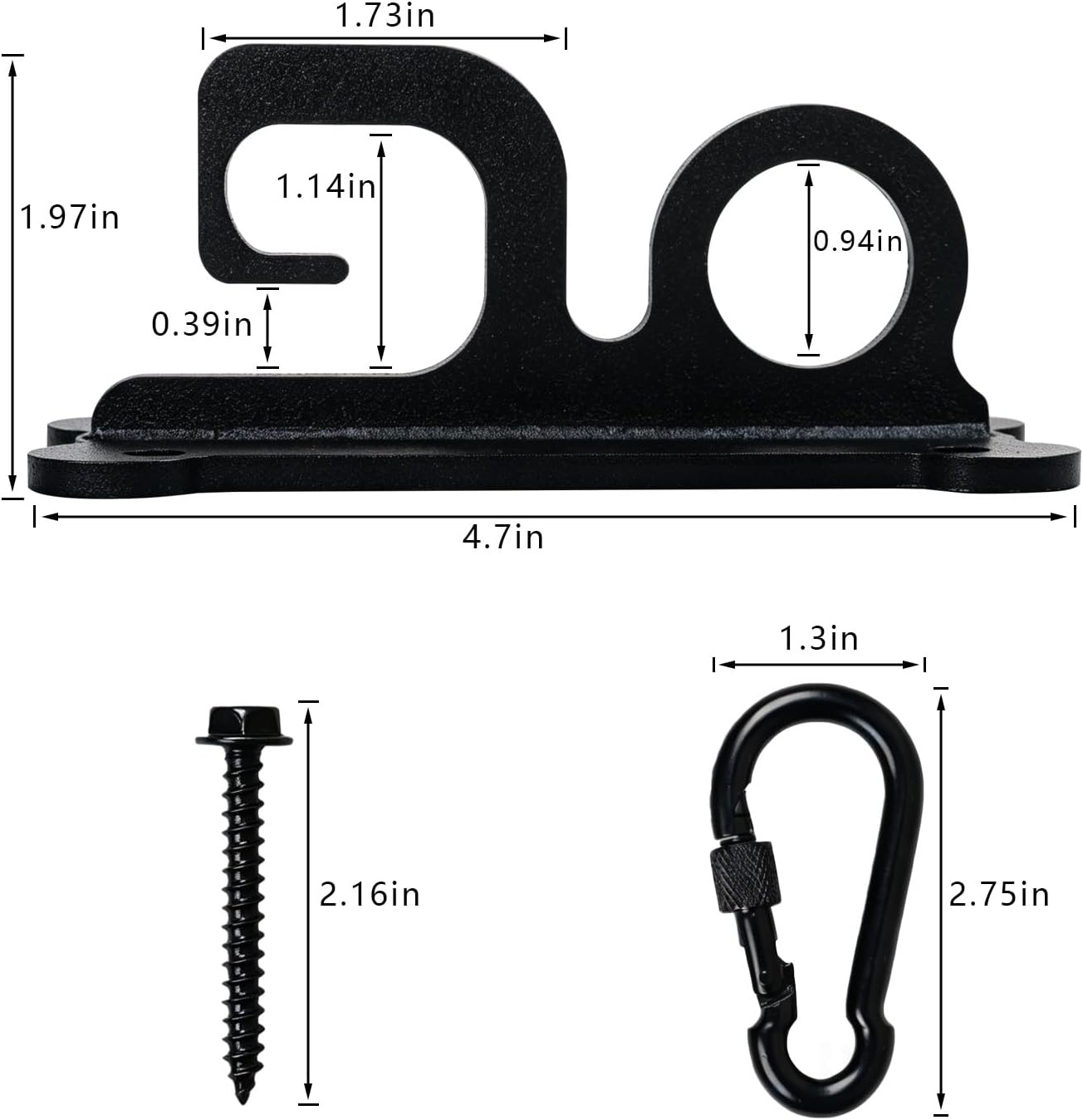 ESPETS Dog Tie-Out Leash Holder for Wall, Pet Leash & Accessory Hook（Black） | Sturdy Metal, Heart-shaped Decorative Organization, Lovely Dog Tether Holder, Durable Pet Leash and Accessory Holder