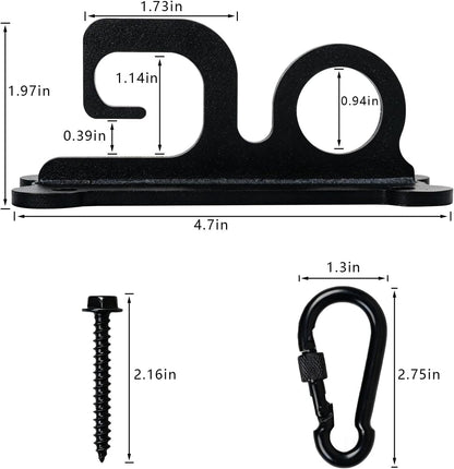 ESPETS Dog Tie-Out Leash Holder for Wall, Pet Leash & Accessory Hook（Black） | Sturdy Metal, Heart-shaped Decorative Organization, Lovely Dog Tether Holder, Durable Pet Leash and Accessory Holder