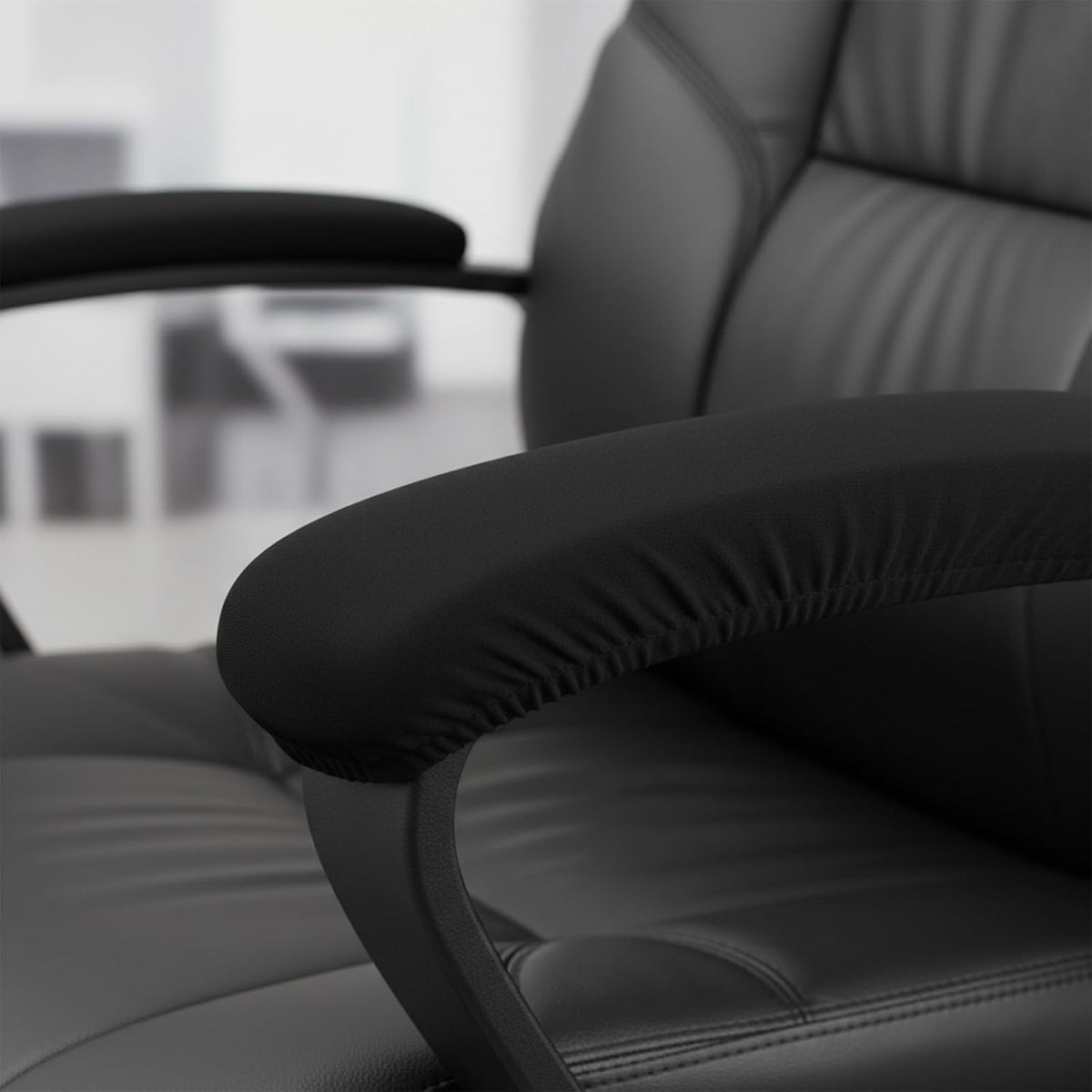 2-Pack Computer Chair Arm Covers,Black Office Chair Arm Rest Cover