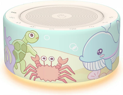 Kipcush White Noise Machine for Baby & Adults, 30 Soothing Sounds, Sleep Sound Machine with 8 Color Night Light, Memory Function, White Noise for Sleeping, Nursery, Office, Travel & Relaxation