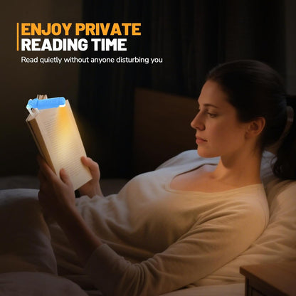 Book Reading Light Rechargeable Clip on Book Lamp with 3 Color Temperatures | 5-Level Dimmable Brightness, 3 Color Temperatures, 360° Rotatable USB Eye Caring