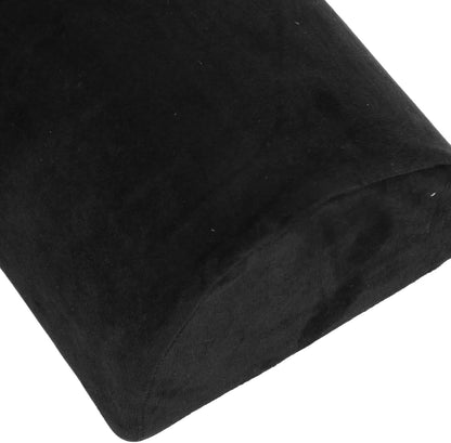 ZJchao Black Half Moon Bolster Pillow, Memory Foam Leg Knee Neck Lumbar Support Cushion for Elderly, Non-Slip Foot Rest for Side Sleepers, Home Bed Comfort Support