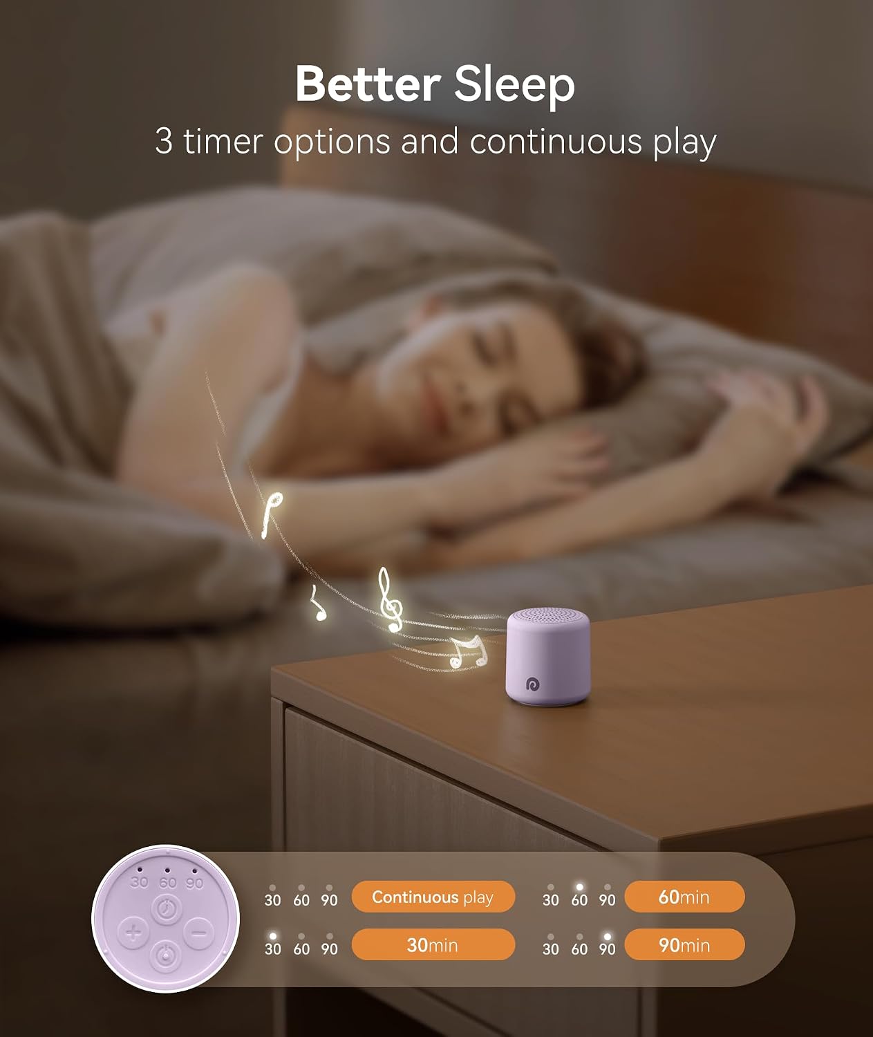 Dreamegg Portable White Noise Machine, 1000mAh Battery, Travel Sleep, Cream | Egg-Sized, 16 Sounds, USB-C, Timer, Baby & Adults, Office Privacy, Gift Use