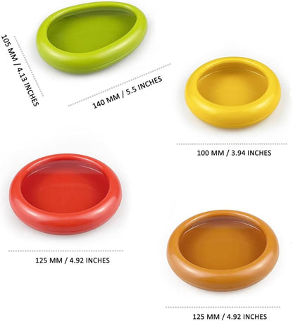 Generic Silicone Fruit And Vegetable Containers For Fridge,Reusable Holder For Food Storage,Fresh Stretch Pods For Food Saver (Green,Red,Yellow,Brown), FDPOD-02