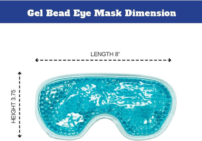 USA Merchant - Cold & Hot Eye Mask Gel Bead Mask for Dry Eyes, Dark Circles, Stress Relief, Migraines, Eye Ice Pack, Reusable, Compress Mask, Convenient Storage Bga (Eye Mask Blue)
