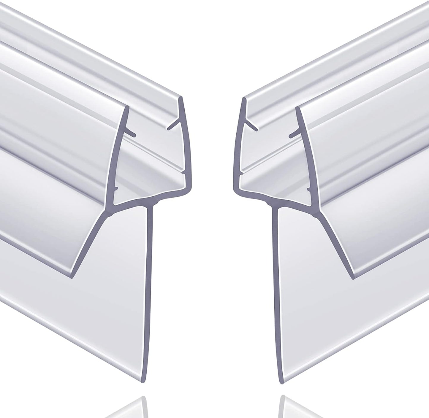 2-Pack Butecare Frameless Shower Door Bottom Seal for Glass Doors – Stop Shower Leaks and Create a Water Barrier (3/8” x 39”)