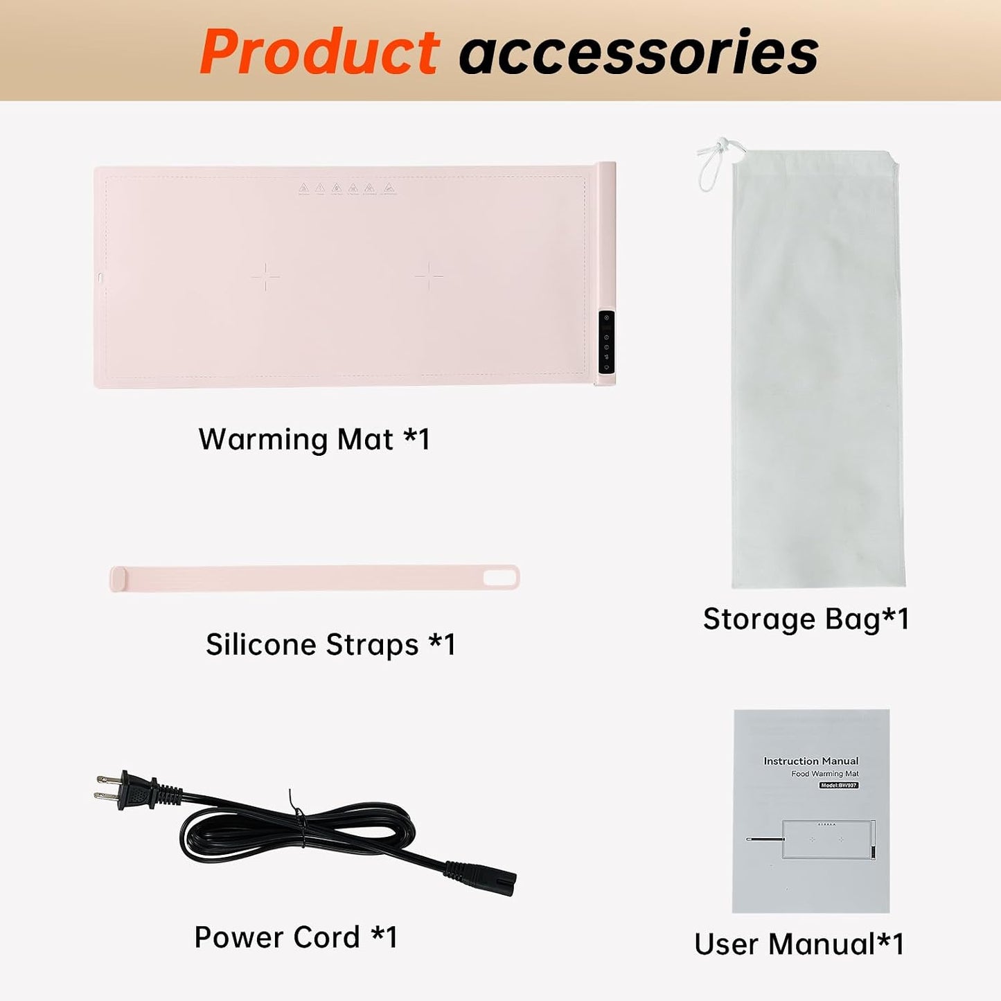 Warming Mat for Food Extra Large- 24"x16" Electric Warming Trays for Buffets Party, Food Warmers for Thanksgiving, Christmas House Warming Gift, Portable Heating Mat with 9 Temp Settings & 6H Timer